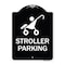 Signmission Reserved Stroller Parking W/ Graphic Heavy-Gauge Aluminum Sign, 24" x 18", BW-1824-22985 A-DES-BW-1824-22985 - alternate 1